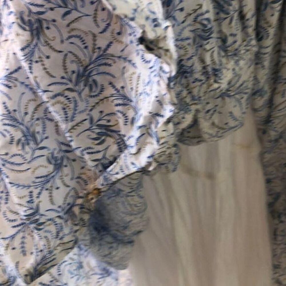 Daughters Of The Revolution Womens Dress Size M Blue Floral Maxi Lined Cotton - Picture 9 of 9